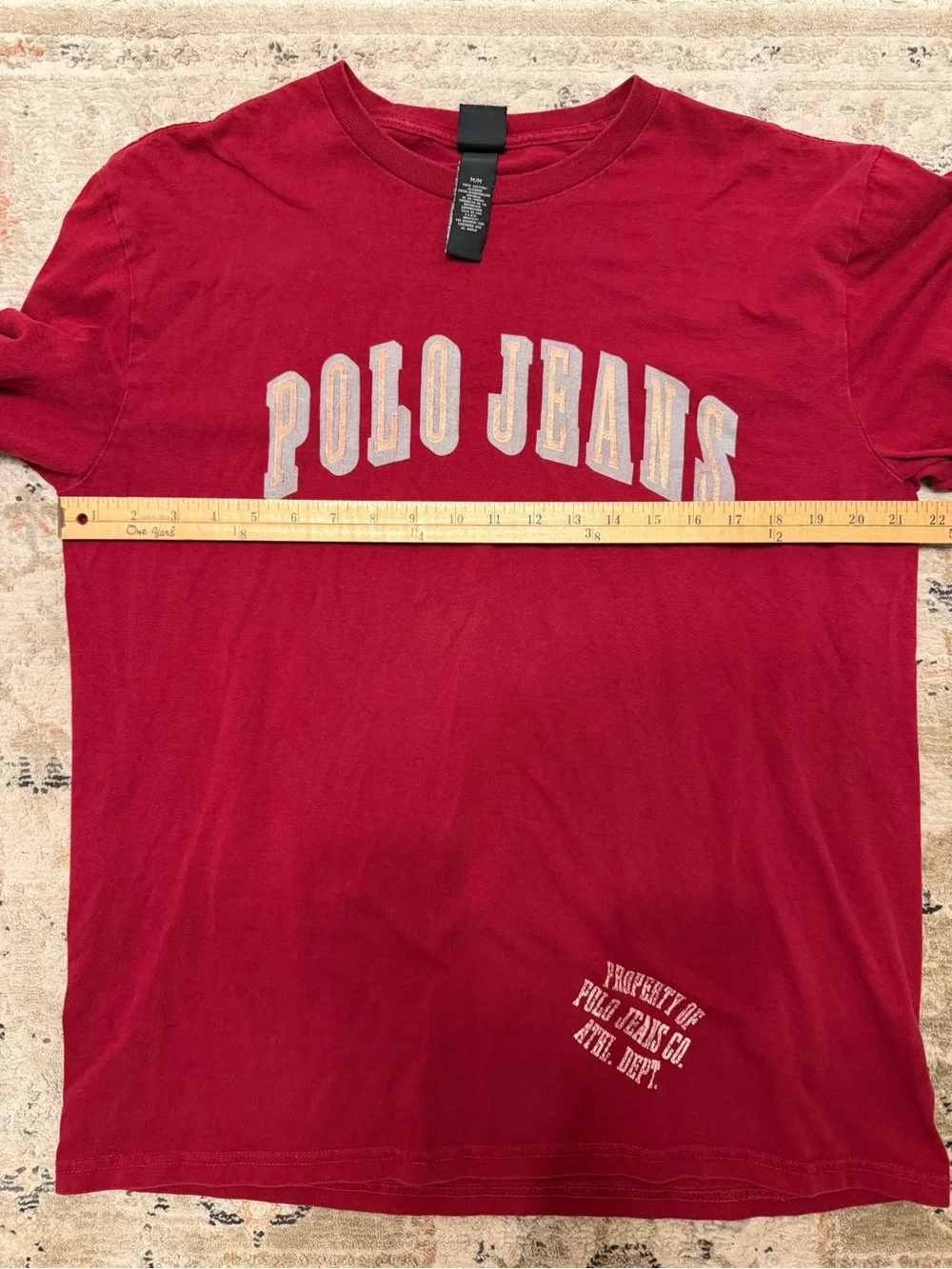 Vintage Y2K Polo Jeans Red Long Sleeve Graphic Tee